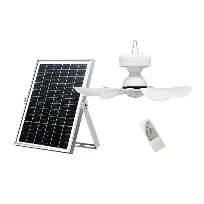 Solar ceiling fan