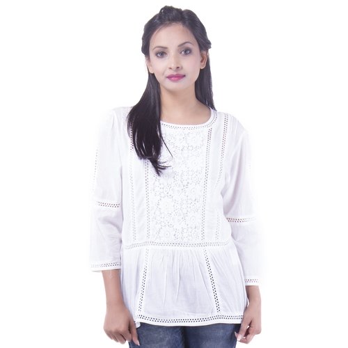 Women's Casual Wear White Top