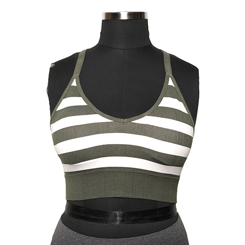 Ladies Seamless Striped Bra - Color