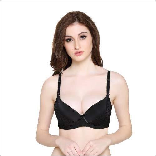 Evolove Women's Padded Cotton Bra - Color: Black