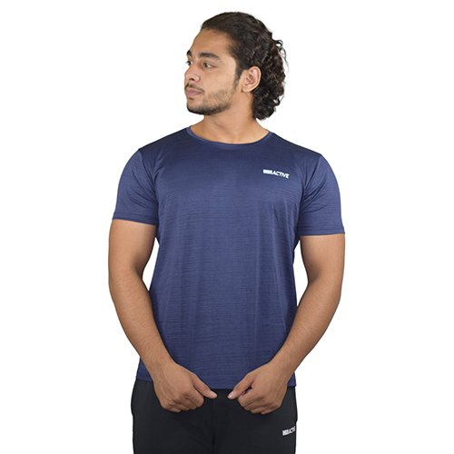 T Shirt, Men T Shirt, Round Neck T Shirts - Polyester Blend, Short Sleeves, Dark Blue | O-neck Collar, Breathable Fabric, Uv Protection, Dry-fit TechnologyT Shirt, Men T Shirt, Round Neck T Shirts - Polyester Blend, Short Sleeves, Dark Blue | O-neck Colla