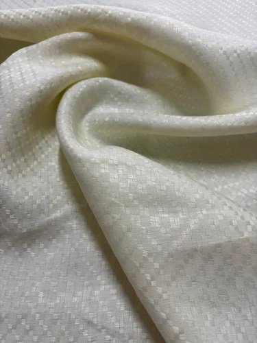 60 Lea Pure Linen Cream Shade Dobby Weave Fabric