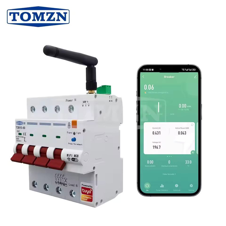 TOMZN TOB1S-63 4P WiFi Smart Circuit Breaker