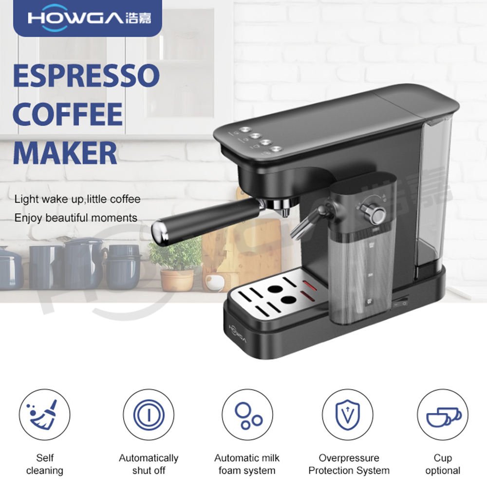 Milk Frother Automatic Espresso Coffee Machine (Model: HJ-7001B)