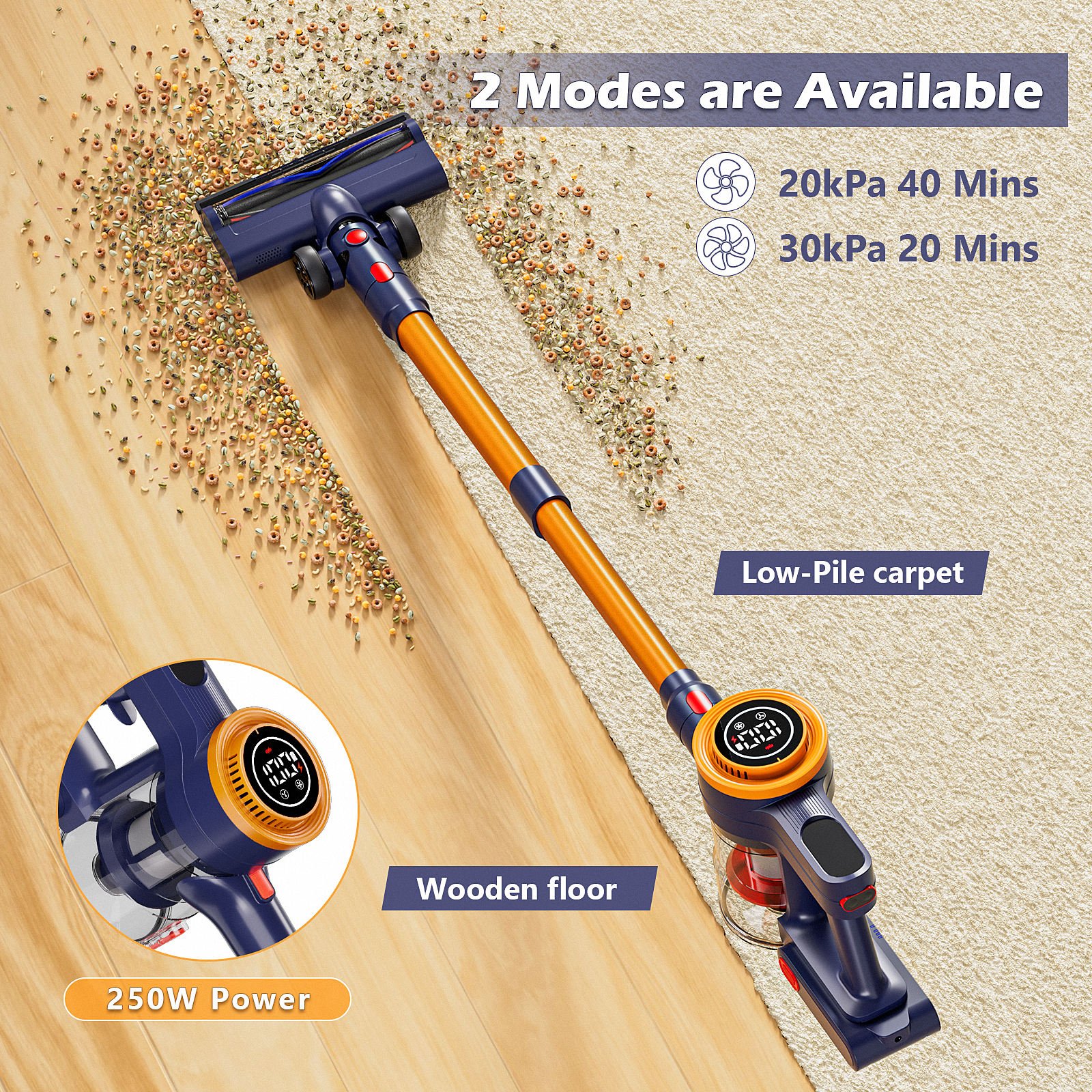 Cordless Rechargeable Wet & Dry Stick Vacuum Cleaner 