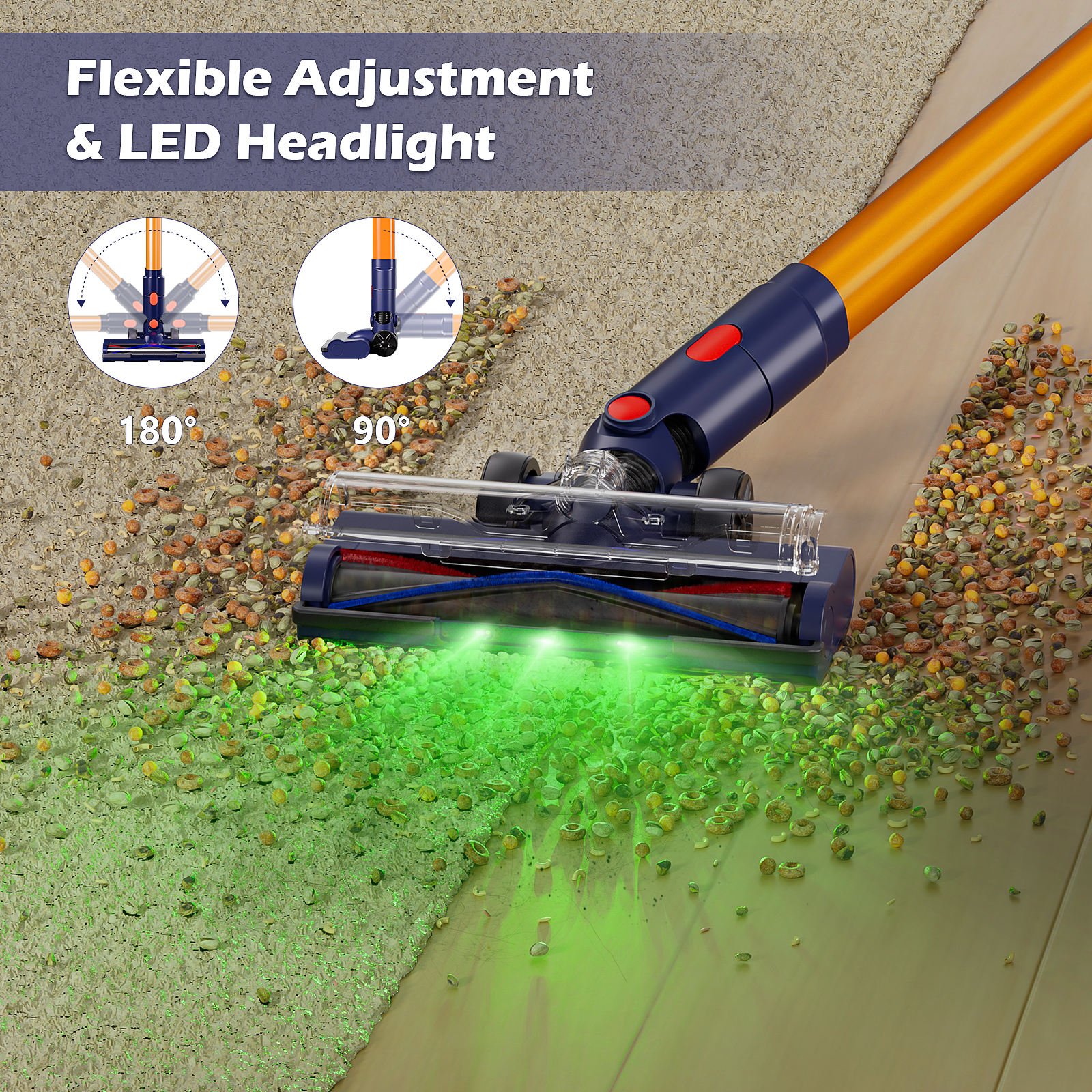 Cordless Rechargeable Wet & Dry Stick Vacuum Cleaner 