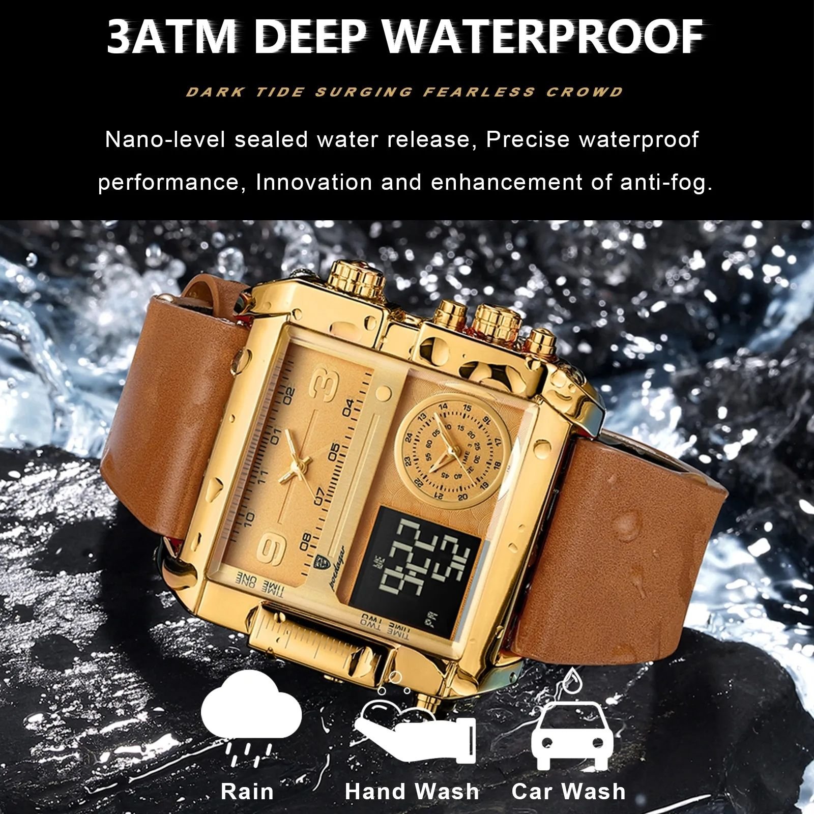 Digital Multifunction Men Watch Luxury Man Wristwatch