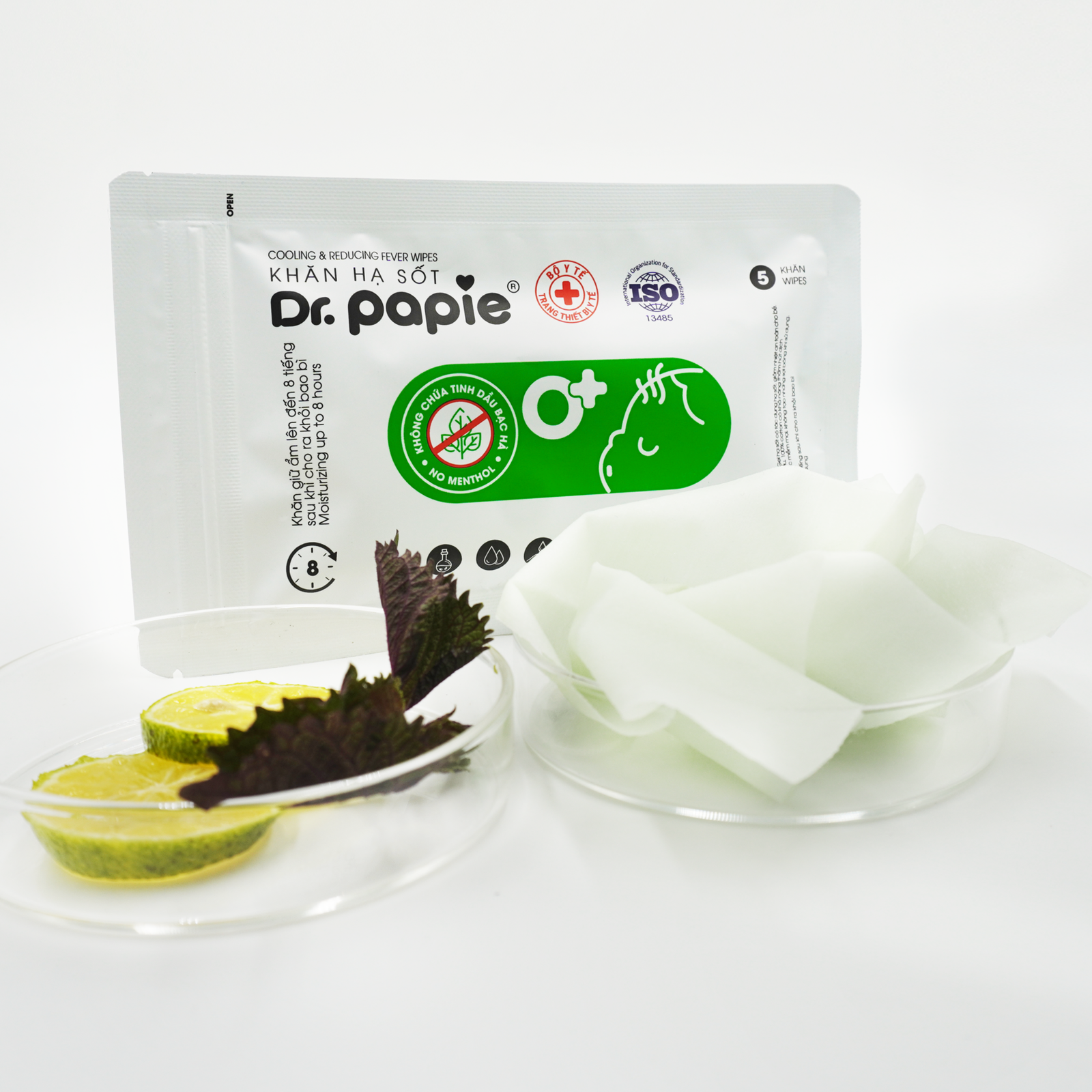 Dr. Papie Herbal Baby Cooling Patch Wipes