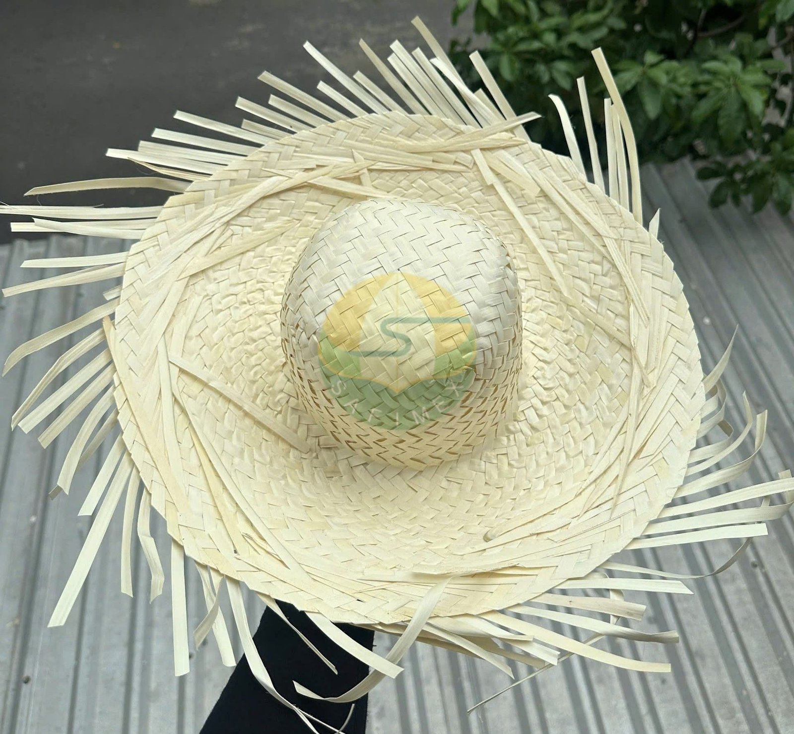 Beachcomber Sombrero Hat Costume Frayed Straw Hat for Adults Traditional Puerto Rican Pava Straw Hat Natural Color from Factory