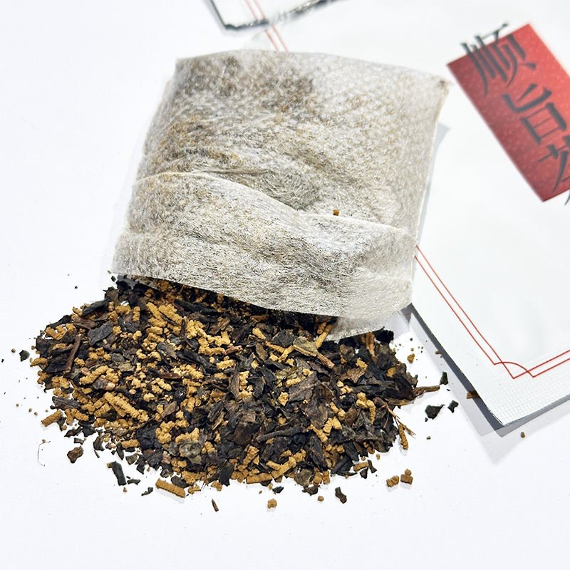 Private Label Organic Chinese Traditional Herbal Weight Loss Tea Dark Tea Reduce Blood Fat Bulk Bag Gift Box