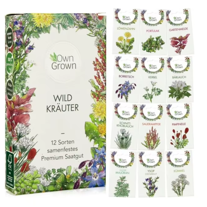 High Quality Organic 12-Piece Herb Packet Kit for Artificial Flower Arrangements Outdoor Gardens Featuring Functional Flower Pot