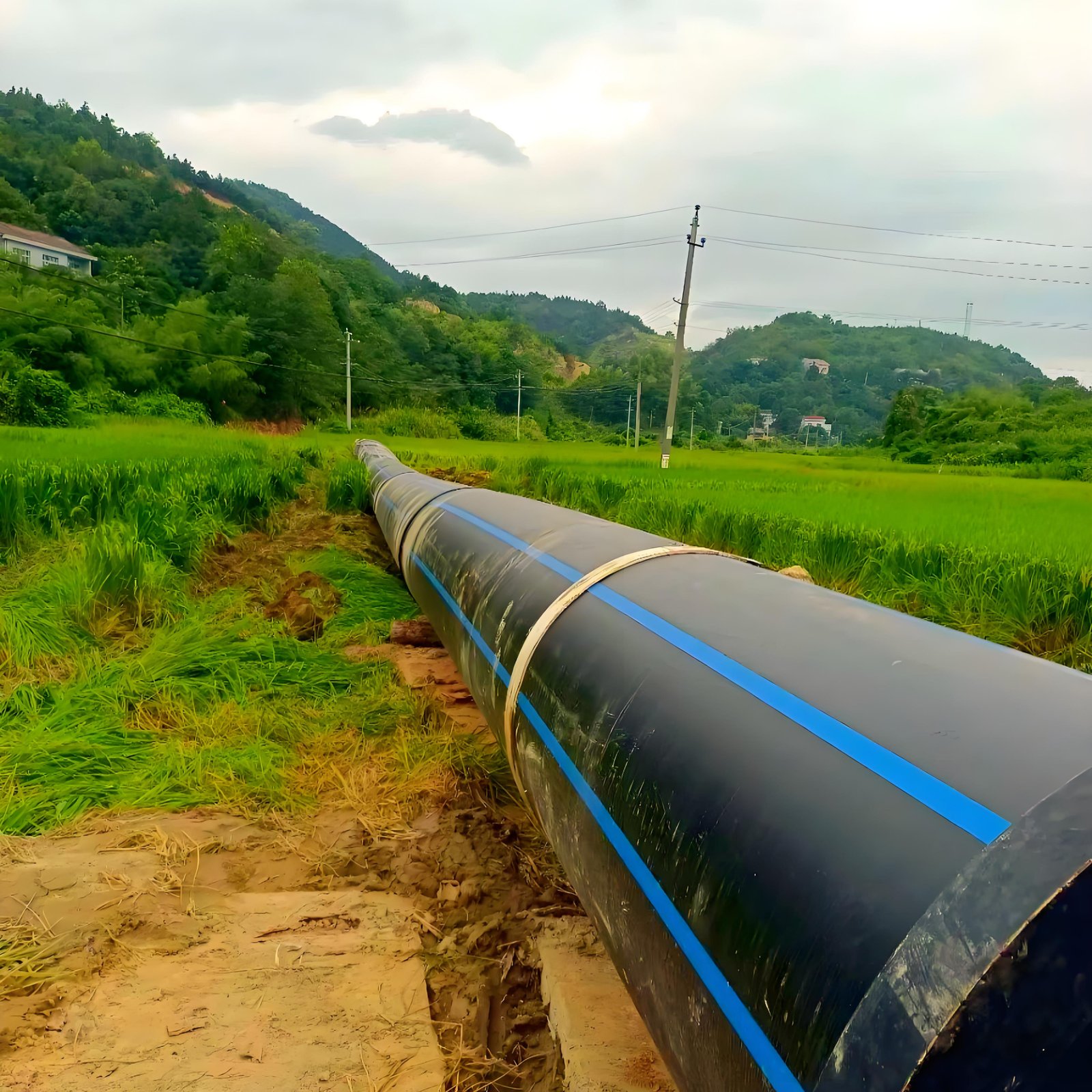 High Density Polyethylene Plastic PE100 HDPE Pipe Tube for Water Supply
