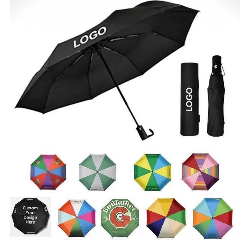 Xiamen United Wholesale Custom Automatic Folding Umbrella Large UV Protection Sunscreen with 12K Ribs Design for Business Gifts