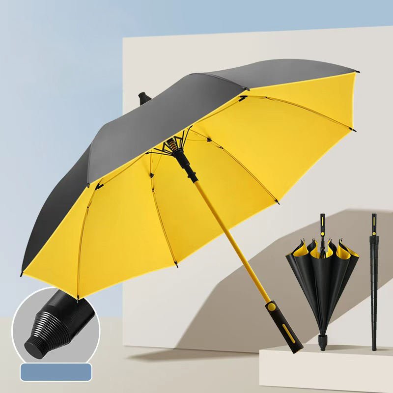 Large Size Custom Golf Umbrella with logo Printing Automatic Black Coating Rain Umbrella for Women and Man Gift Umbrella Factory