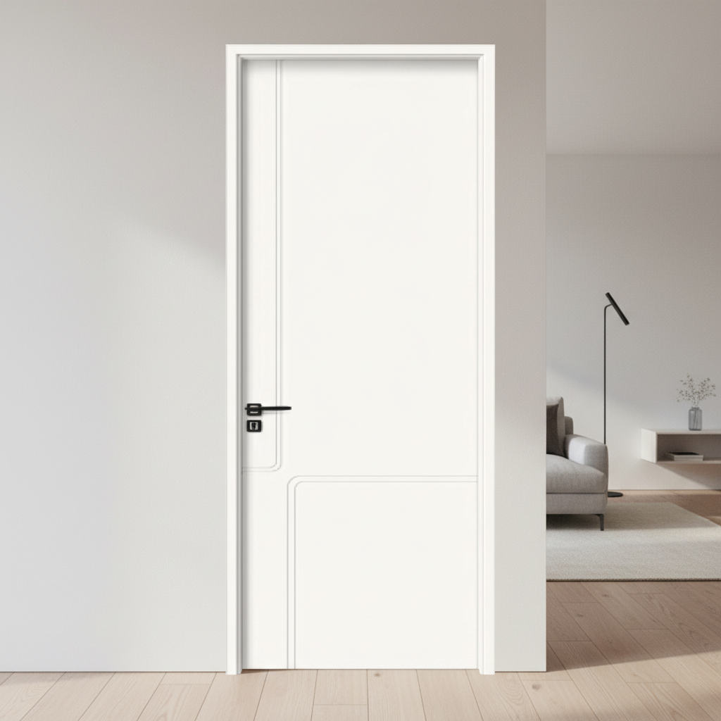 Cost-effective Eco-friendly Melamine or PVC Indoor Door for Living Room Dining Room and White Door for Bedroom and Corridor