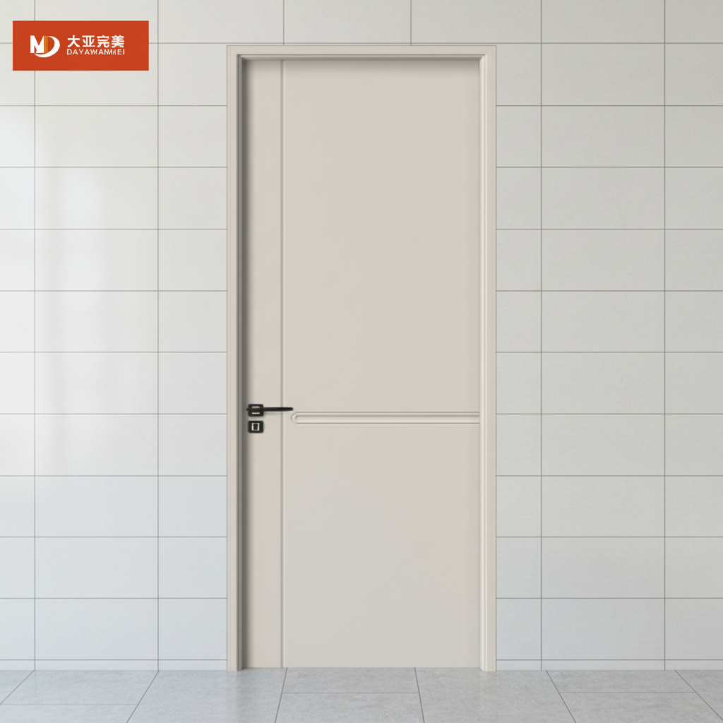 Cost-effective Eco-friendly Melamine or PVC Veneer White Paint-free Fiber Door Design Best Pvc Doors for Bathrooms for Hotel