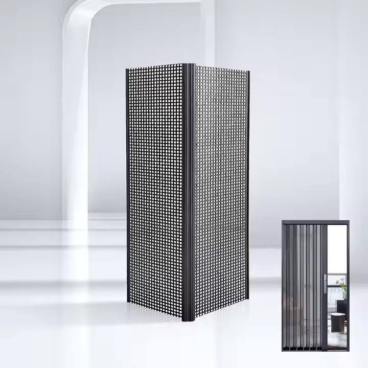 Jin Gang Wire Mesh Folding Door, Mosquito-proof and Anti-theft Lockable Door with Lock