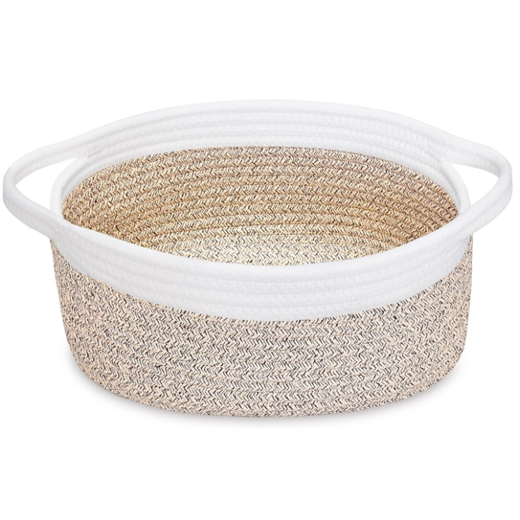 Woven Basket Cute Storage Basket with Handles Nursery Baskets & Liners
