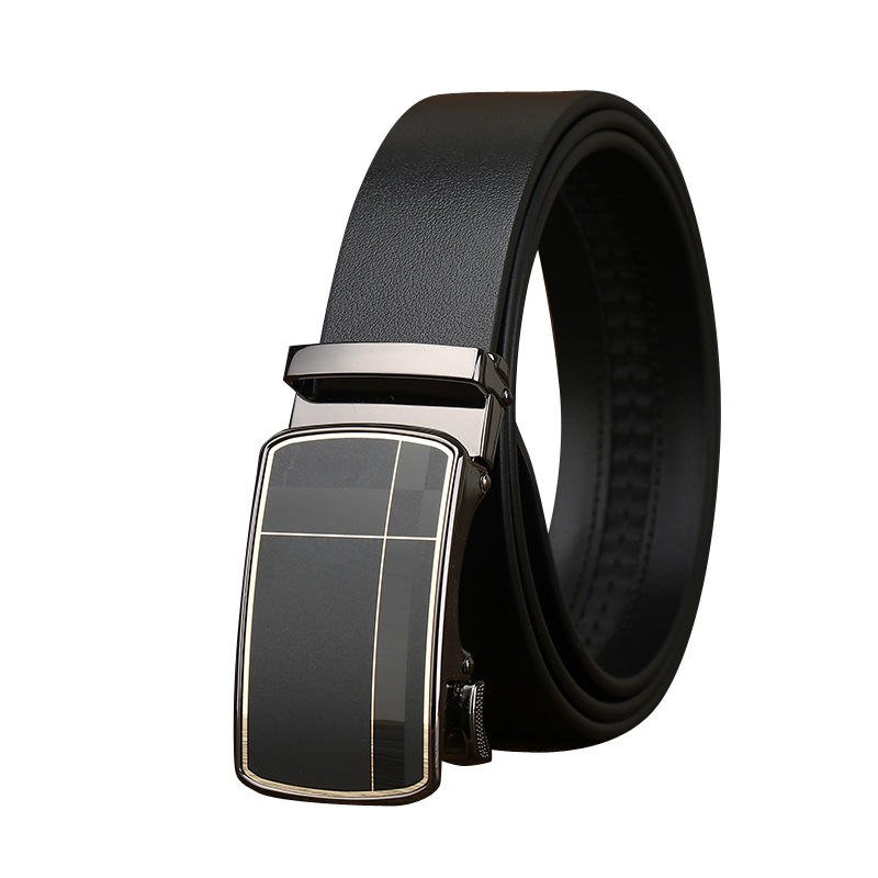 Manufacturer Custom Vegetable-Tanned Top-Grain Leather Business Casual Fashion Men's Genuine Leather Automatic Buckle Belt