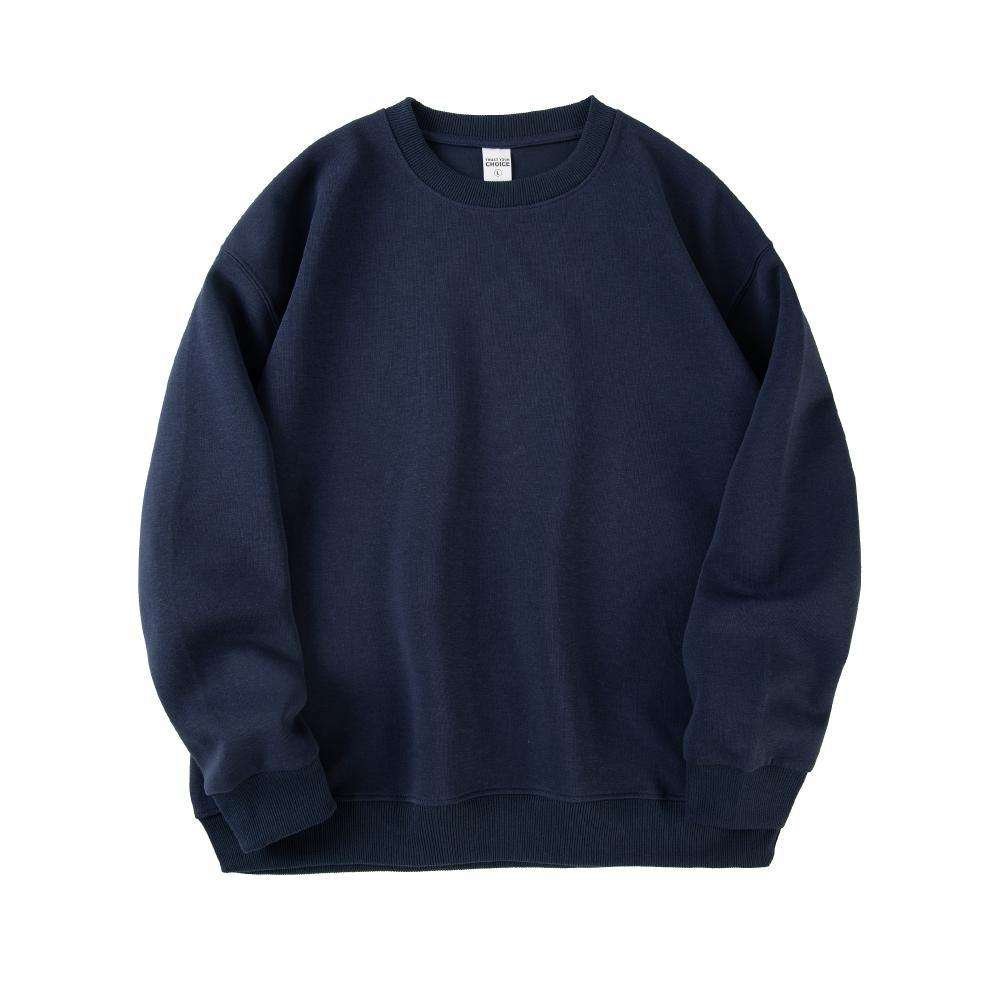 Unisex 350GSM Heavyweight Crewneck Sweatshirt 100% Cotton Oversized Men's Pullover Custom Long Loose Casual