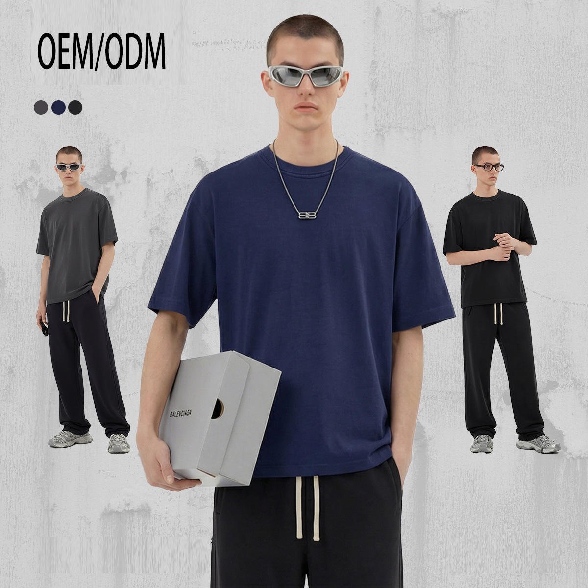 High Quality Blank Cotton StreetWear Tshirt Oversized Drop Shoulder T-shirt Custom Print logo HeavyWeight White T Shirt for Men