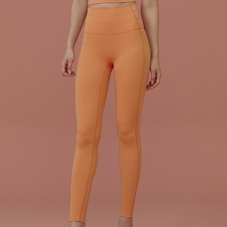 Wholesale Custom Soft Yoga Leggings Solid Color Sportswear Workout High Elastic Leggings for Ladies