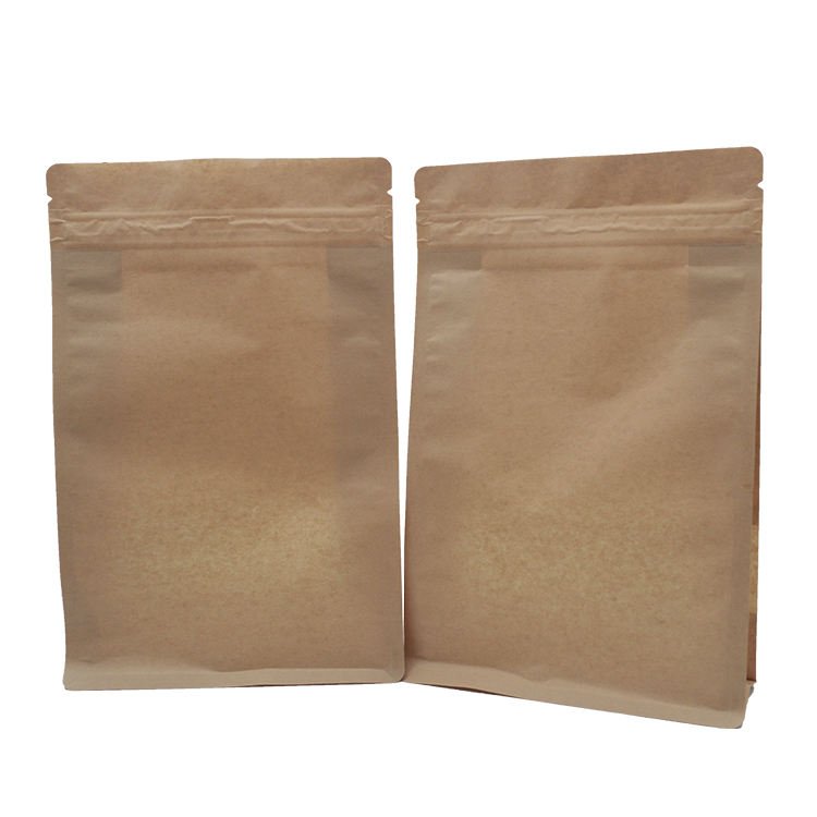 Biodegradable Mylar & Aluminum Foil Box Flat Bottom Stand up Zip Lock Pouch Custom Paper Shopping Bag