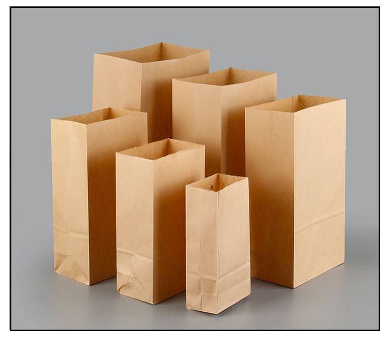 Custom for Food Grade Kraft Paper Bag Recycled Brown Paper Bag Take Away Paper Bag with Logo Printed