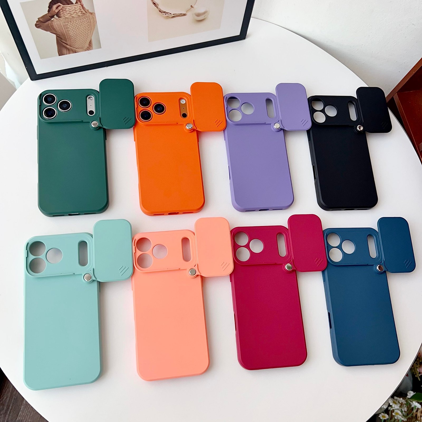 Hot High Quality Anti-Fall Cover Skin Friendly With Sliding Window Cell Phone Case for iPhone 17 Air 16 15 14 13 Mini XR 11 12