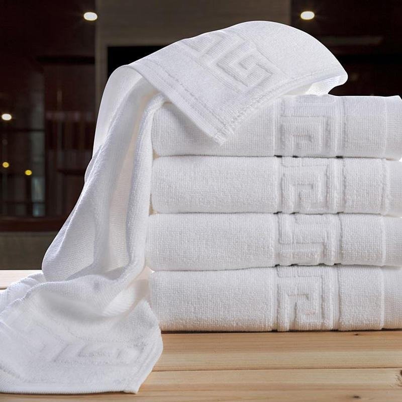 Custom logo Hotel Soft Cotton White Luxury Travel Classic Towels Face Women Gift Set Cotton Bath Large Towel