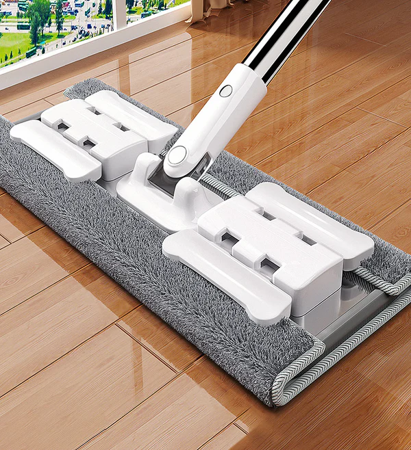 Joybos Professional Microfiber Mop 4 Reusable Flat Mop Pads Microfiber Hardwood Floor Wet and Dry Dust Mop
