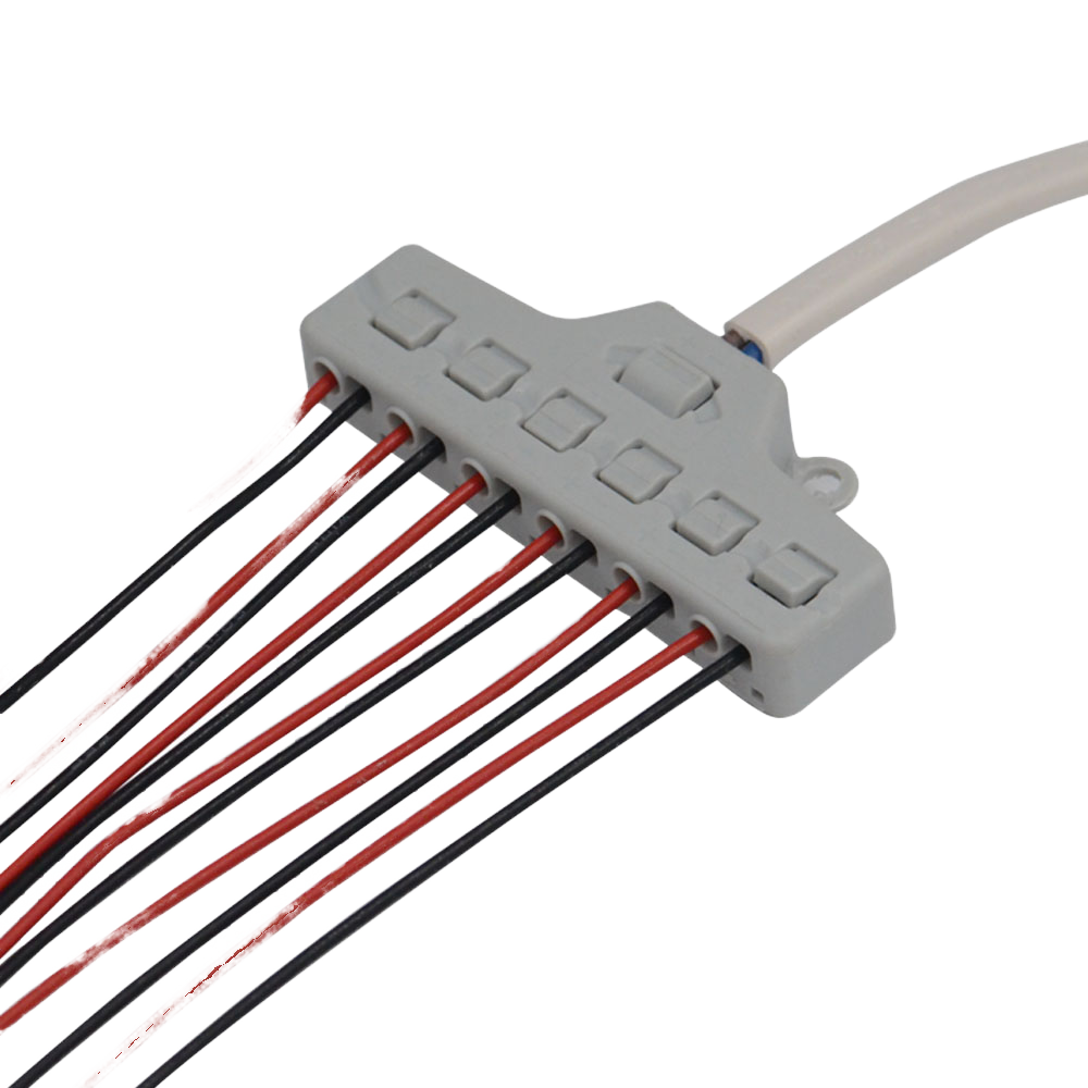1 6 Press Button Wire Spliter Mini Fast PA66 Material 0-42V DC 9A Rated Universal Compact Wiring Connection Lighting