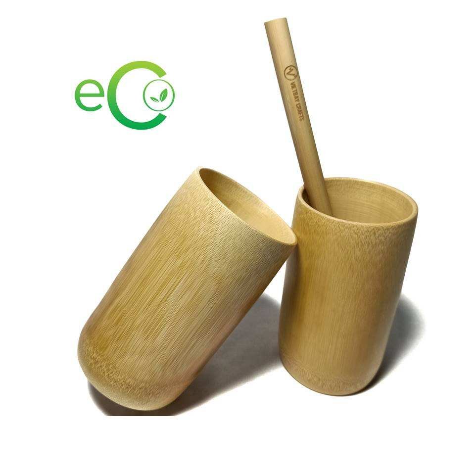 Disposable Reusable Eco-Friendly Natural Bamboo Wood Drinking Cup Wooden Tea Cup Coffee Mug Wine Mug 400ml Vietnam H12cm X