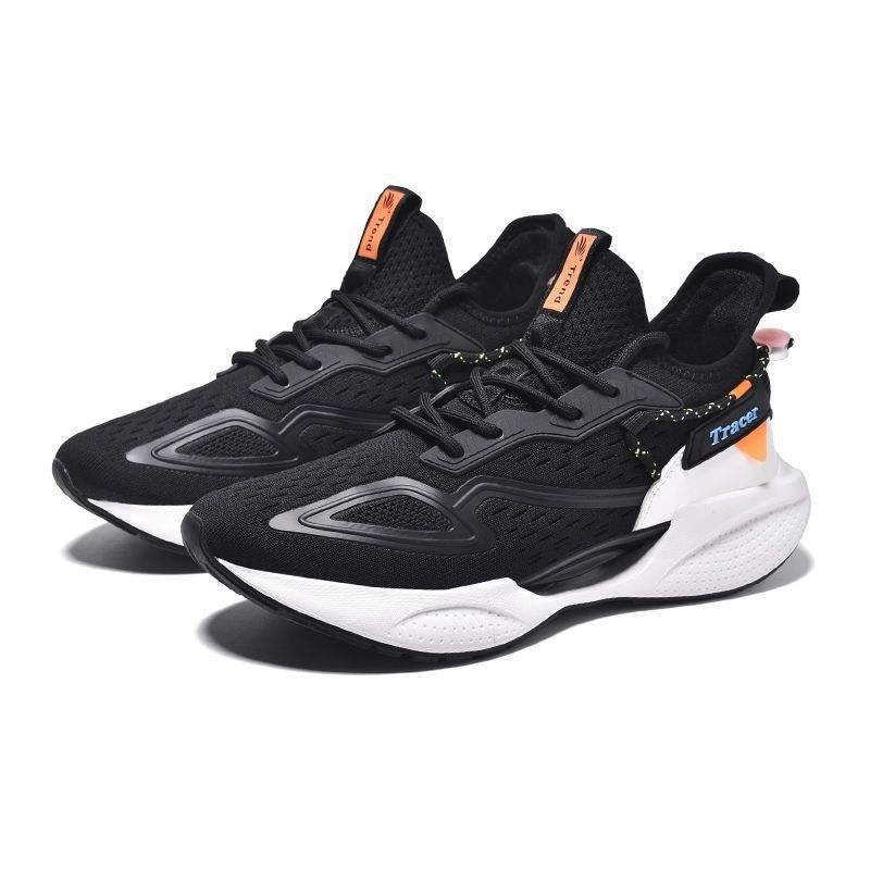 HaiChuan Men's Breathable Mesh Running Shoes with Rubber Midsole and Outsole for Casual Sports Use