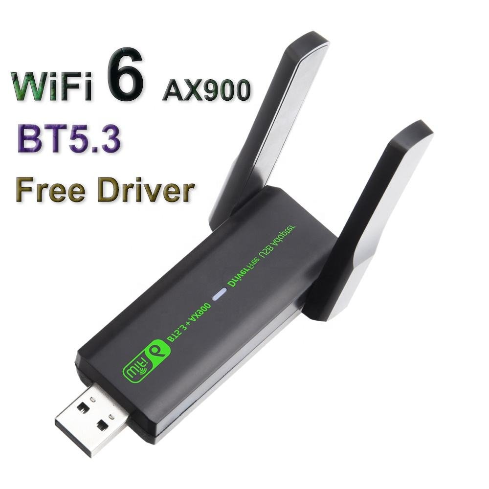 Free Driver Ax900 Usb Wifi 6 Adapter BT 5.3 Dual Band Wireless Network Card 2 in One Combo USB 2.0 Wifi BT Usb Dongle