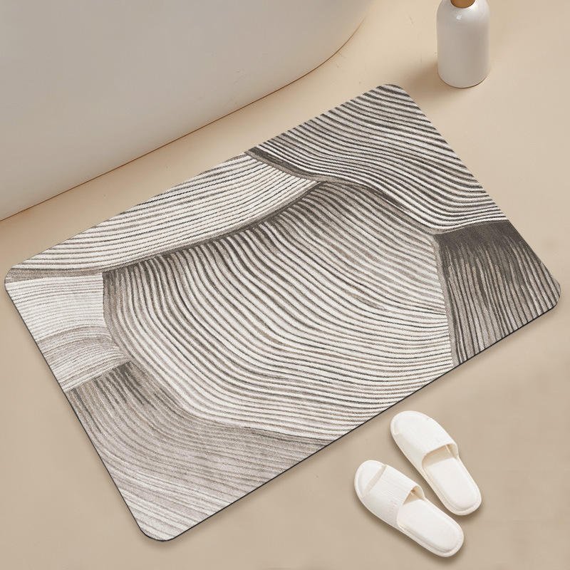 YOULLTAN New Style Diatom Mud Shower Mat Non-Slip Water Absorbent Resistant Bathroom Rugs Quick Dry Rubber Bath Mats