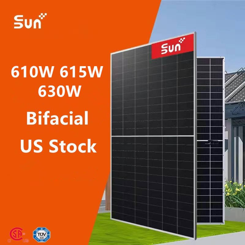 Sunplus Cutting-edge 610W 615W 630W Bifacial N-type Solar Modules for Office Buildings with 25 Years Warranty