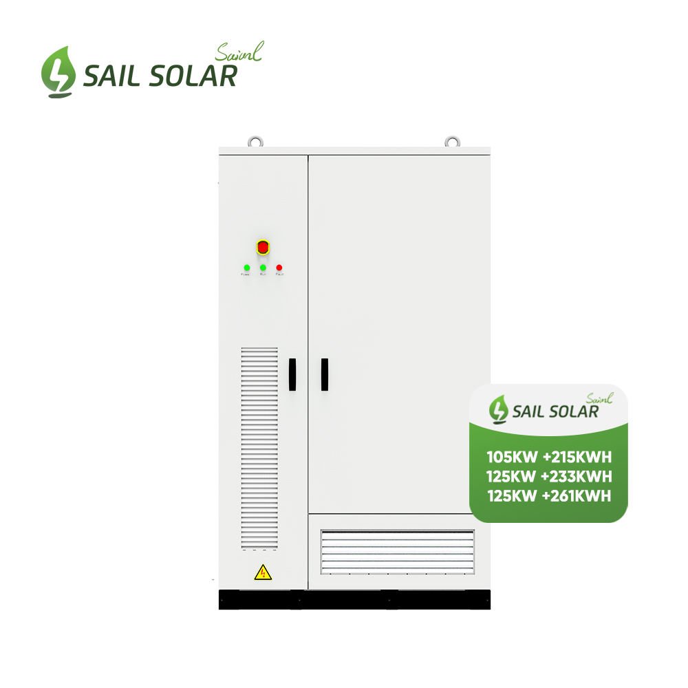 Sailsolar Industrial Commercial Energy Storage 125kw Liquid-cooled Solar Energy Storage System With 261kwh Battery Cabinet