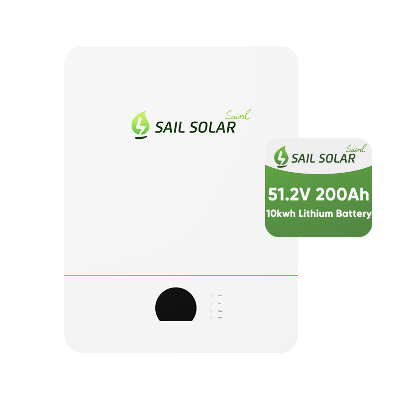 Sail Solar Home Use Wall Mounted Lithium Battery 51.2V100Ah 51.2V 200Ah 5.12Kwh 10.24Kwh