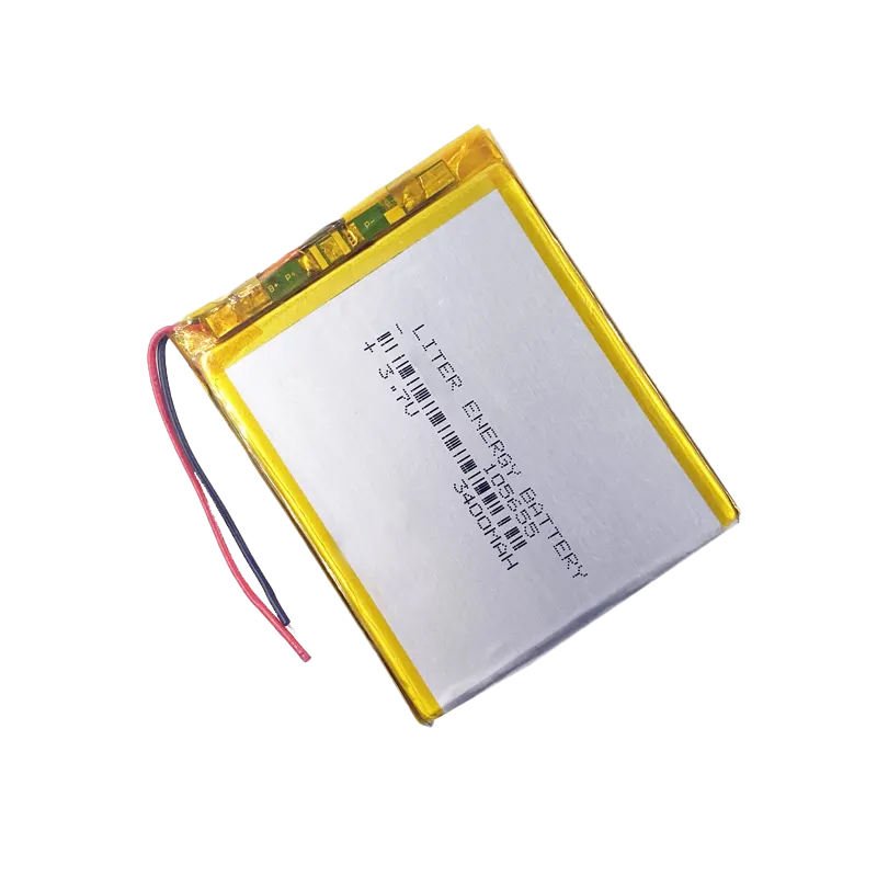 105655 Rechargeable Solid State Battery 3.7V 3400mAh NCM Lithium Polymer Solar Energy Storage Pouch Cells CE/FCC Certified