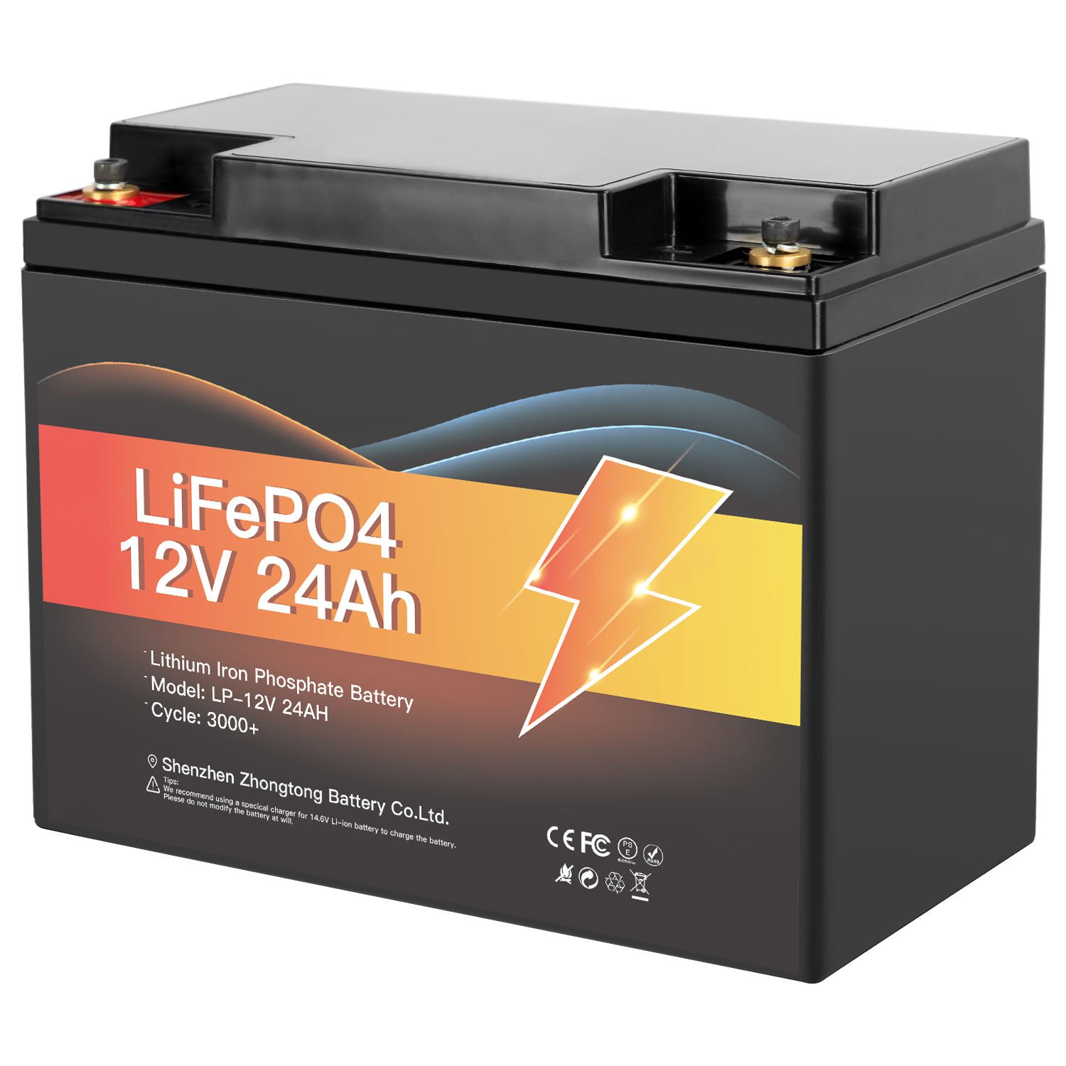 12.8V 24Ah Rechargeable LiFePO4 Lithium Iron Phosphate Battery 12V Solar Lithium Battery 12V LiFePO4 Battery Pack