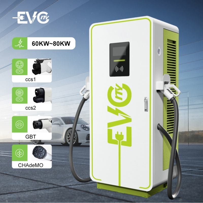 Commercial EV Charging Station DC Fast EV Charger 180kW 380V Outdoor with Touchscreen Ad Screen Floor-Mounted Commercial