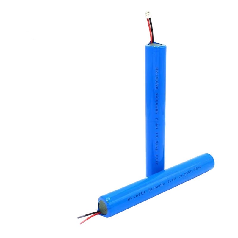 18650 Solid State Lithium Battery 7.4V Two Series Connected Long Strip Light Tube Rechargeable Consumer Electronics 2600mAh