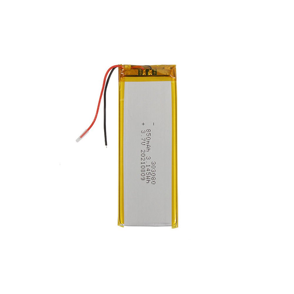 OEM/ODM Custom Rechargeable 3.7V 850mAh Lithium Polymer Battery 303080 for Medical Device Batteries