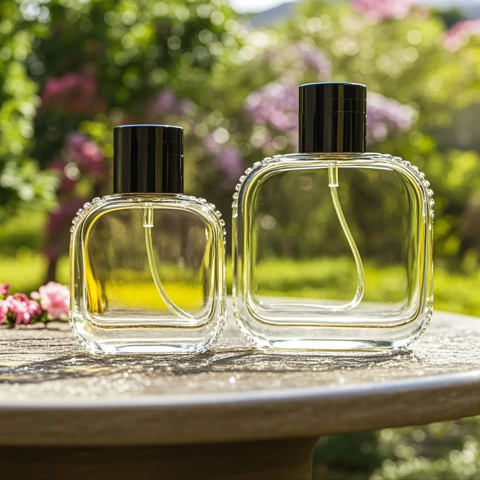 30ML 50ML 100ML Clear Empty Glass Bottle New Design Perfumes Bottle With Packaging