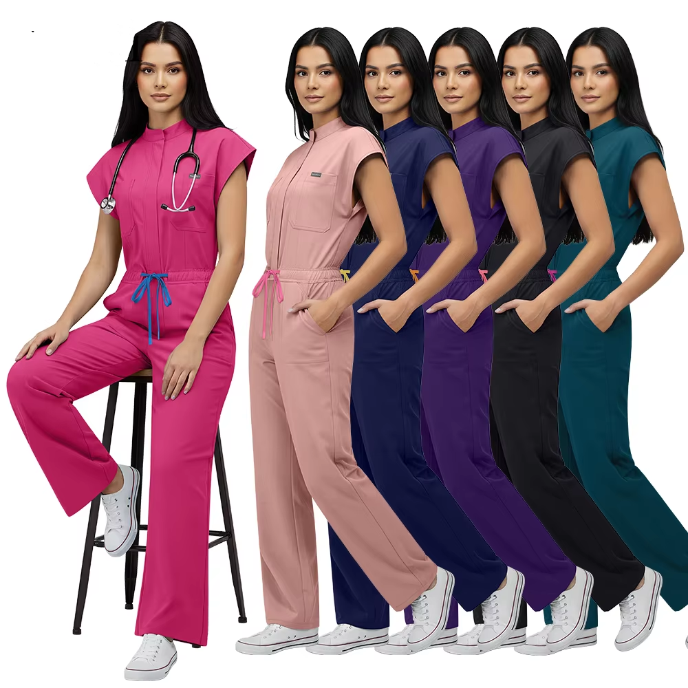 New Beauty SPA Uniform High Durable Nurse Uniform Medical Dental Overalls Nursing Scrubs Jumpsuits Women Surgical Gown Wholesale