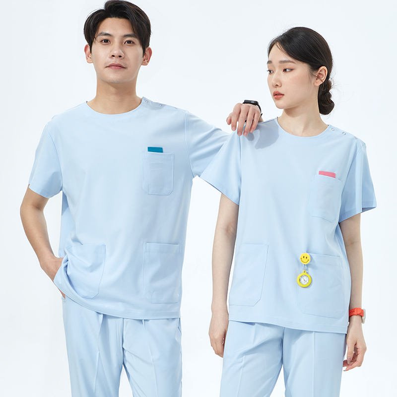 Quick-Dry Surgeon Uniforms Women Nurse Uniform Breathable Medical Scrub Tops Elastic Pants Stretch Pet Hospital Working Set