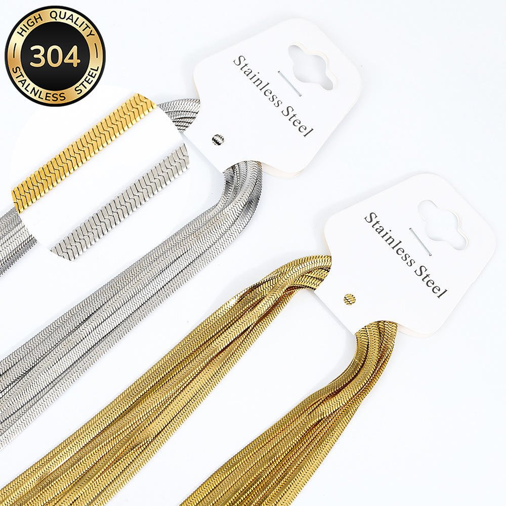 Wholesale 10pcs-Pack 1.5mm Box Chain 304 Stainless Steel Necklace with Lobster Clasp DIY Jewelry Findings for Jewelry Making