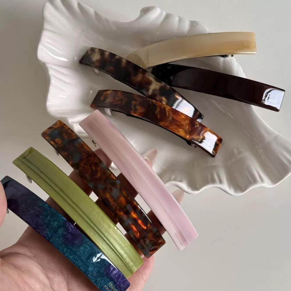 Acetate French Romantic Back of HeadSpring Clip Versatile One Bar Hair Clip