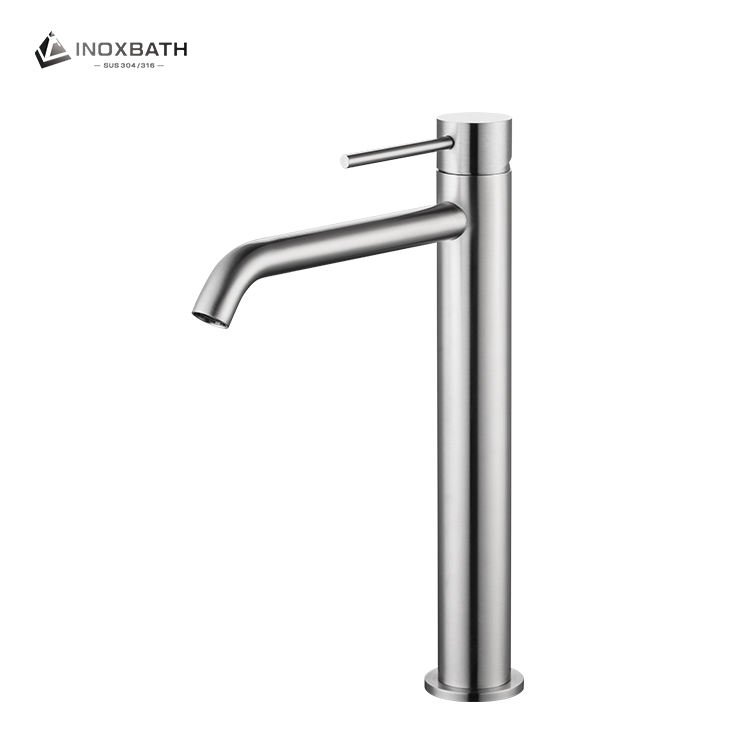 Vessel Sink Faucet Modern Tall Bathroom Faucet Single Handle One Hole Stainless Steel 304 Vanity Lavatory Basin Mixer Tap